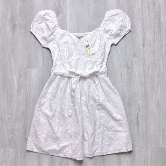 White Cotton Summer Dress M - Picture 1 of 4
